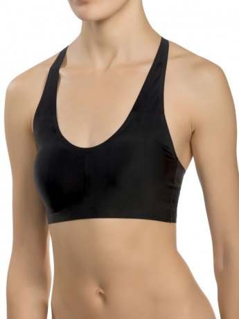 Майка-топ для женщин с кружевной спинкой(черный)