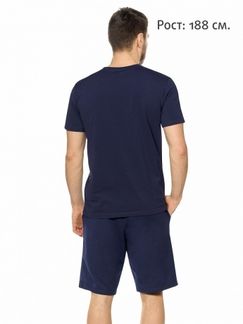 Мужской комплект темно-синий "Я буду тебя бесить" (шорты, рост 188)