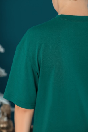 Пижама для мальчика family look новогодняя Каникулы-2 зеленый