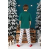 Пижама для мальчика family look новогодняя Каникулы-2 зеленый