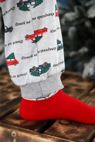 Пижама для мальчика family look новогодняя Каникулы-2 зеленый