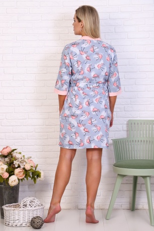 Пеньюар женский (халат и сорочка) Фламинго