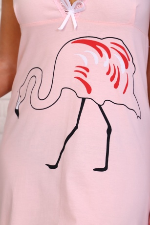 Пеньюар женский (халат и сорочка) Фламинго