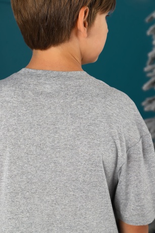 Пижама для мальчика новогодняя family look Каникулы-2 серый