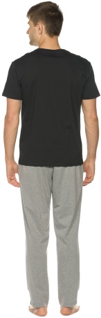 Мужской комплект черный с медведем (рост: 182)