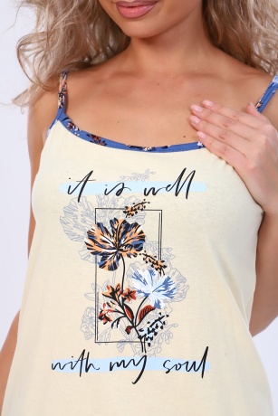 Пеньюар женский (халат и сорочка) синий