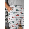 Пижама женская новогодняя family look Каникулы-3 серый