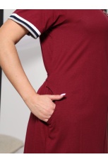 Халат женский бордовый с цветком