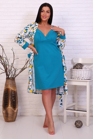 Пеньюар женский (халат и сорочка) мурена