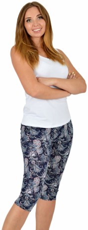 Бриджи женские из хлопка с лайкрой в горох