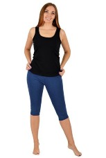 Бриджи женские из хлопка с лайкрой в горох