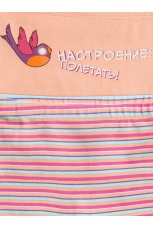 Трусы для девочек с птичкой и полоской (2 штук, рост: 86-110)