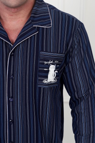 Мужская пижама Кошки (классическая)