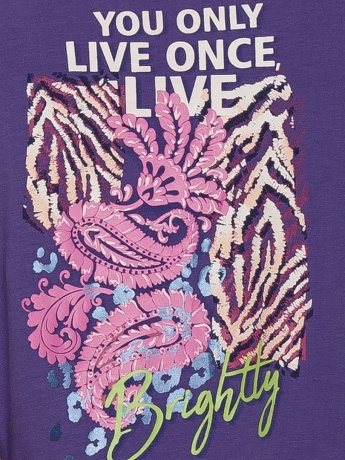 Сорочка женская фиолетовый "Живи ярко"