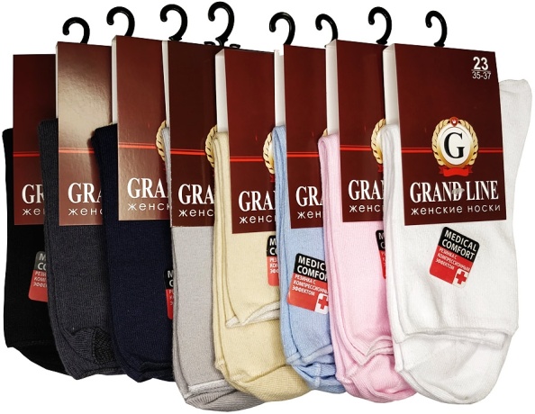 Носки женские ЖМ-01 (медицинские) ассорти