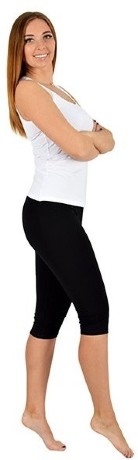 Бриджи женские из хлопка с лайкрой однотонные