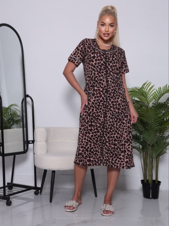 Халат женский леопардовый