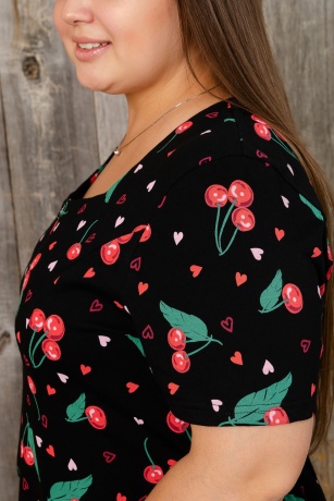 Халат женский Вишенка, большого размера