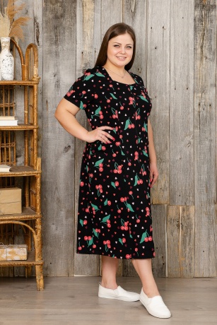 Халат женский Вишенка, большого размера