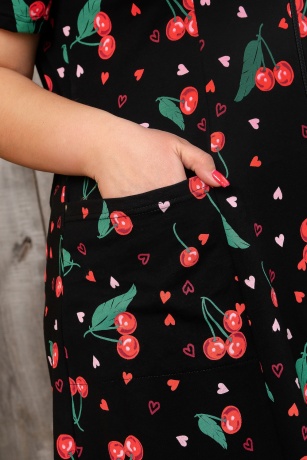 Халат женский Вишенка, большого размера