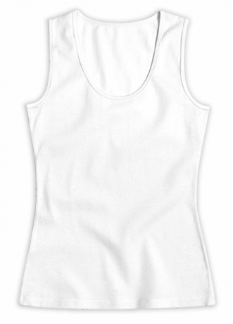 Майка женская на широкой бретели (белый)