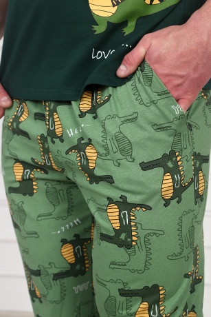 Мужская пижама Крокодильчики