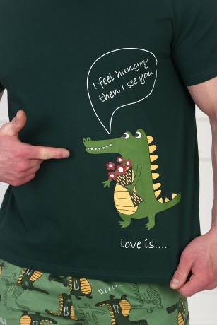 Мужская пижама Крокодильчики