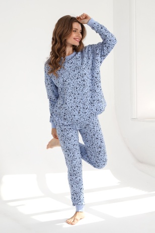 Женская пижама утепленная с начесом Россыпь-2