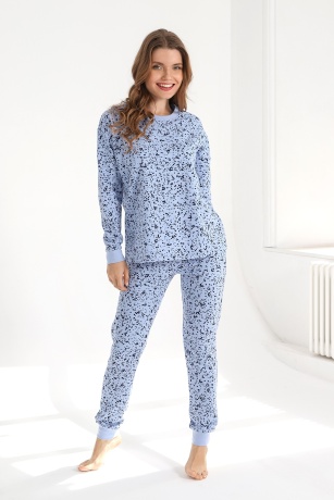 Женская пижама утепленная с начесом Россыпь-2
