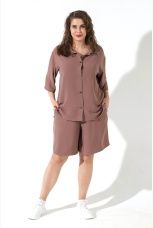 Костюм женский Жаркий сезон кофейный