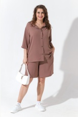 Костюм женский Жаркий сезон кофейный