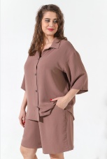 Костюм женский Жаркий сезон кофейный