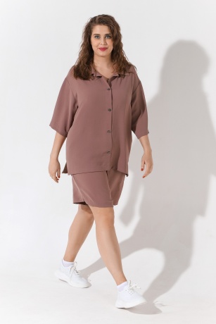 Костюм женский Жаркий сезон кофейный