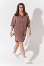 Костюм женский Жаркий сезон кофейный