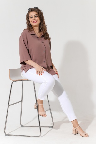 Костюм женский Жаркий сезон кофейный