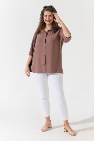 Костюм женский Жаркий сезон кофейный