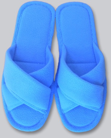 Женские тапочки флис "Крестик"