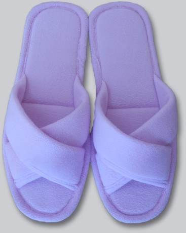 Женские тапочки флис "Крестик"