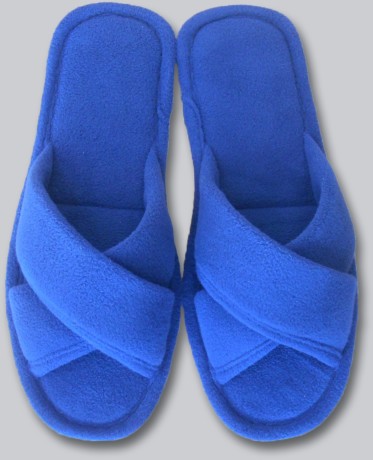 Женские тапочки флис "Крестик"