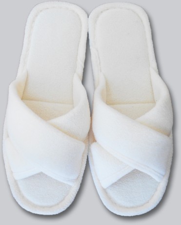 Женские тапочки флис "Крестик"