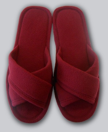 Женские тапочки флис "Крестик"