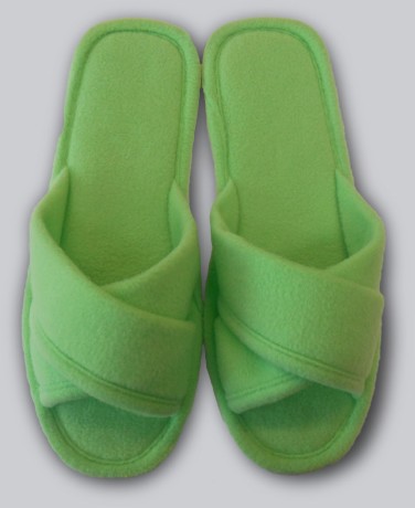 Женские тапочки флис "Крестик"