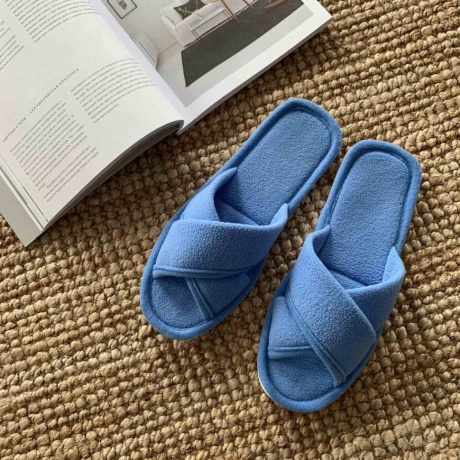 Женские тапочки флис "Крестик"