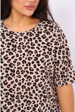 Костюм женский с бриджами леопард, коричневый