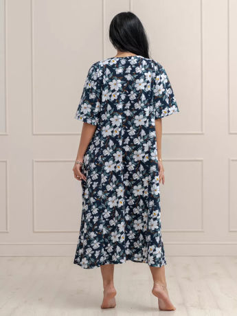 Халат женский на молнии, с рельефами, большие размеры