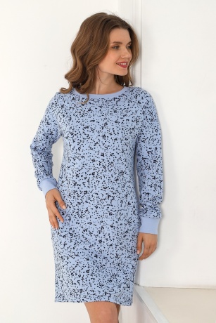 Сорочка женская ночная утепленная Россыпь-1