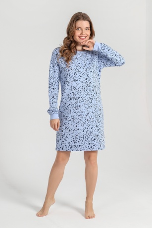 Сорочка женская ночная утепленная Россыпь-1