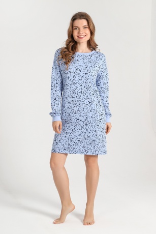 Сорочка женская ночная утепленная Россыпь-1