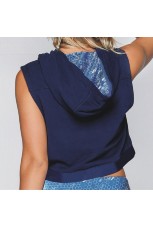 Майка-худи синие звезды