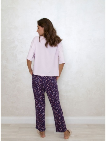 Комплект женский из бамбука, брюки и футболка